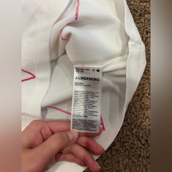 NWT J.Lindeberg Women’s Elma Golf Knit Polo GWKW05639 0000 White Size XS - Picture 5 of 6